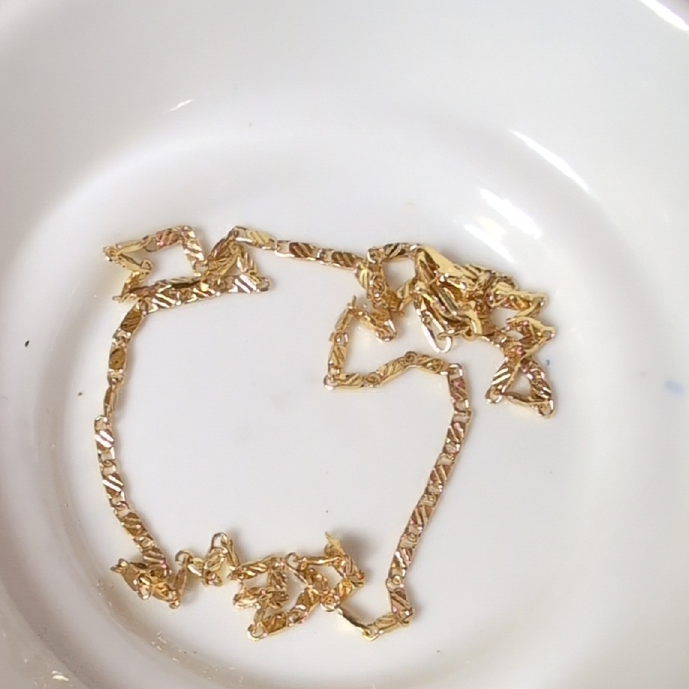 Gold dainty chain necklace 8in